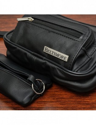 Zestaw męski skórzany premium Beltimore portfel saszetka etui P68 - zdjęcie 4