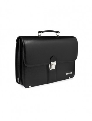 Czarna męska aktówka Beltimore teczka elegancka pojemna W37 - zdjęcie 1