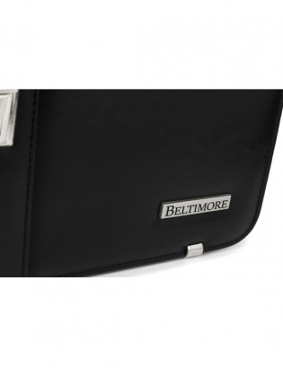 Czarna męska aktówka Beltimore teczka elegancka pojemna W37 - zdjęcie 8