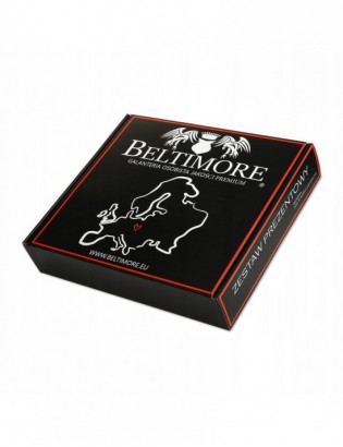 Zestaw prezentowy męski skórzany pasek portfel czarny pudełko Beltimore T79 - zdjęcie 11