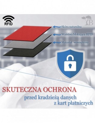 Portfel skórzany duży poziomy RFiD nubuk brązowy zasuwany skóra Beltimore - zdjęcie 12