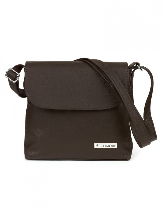 Torebka damska skórzana mała listonoszka Beltimore brązowa H32