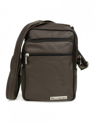 Beltimore brązowa męska mała skórzana torba listonoszka G62 - zdjęcie 1
