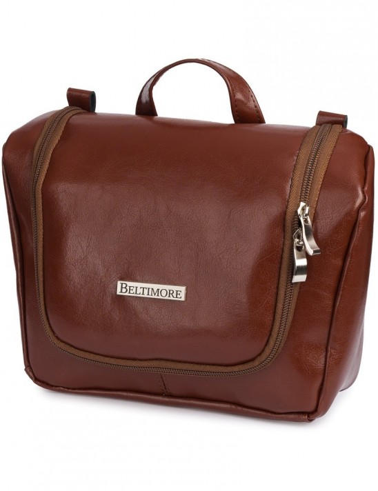 Beltimore kosmetyczka Skórzana premium saszetka koniakowa J47