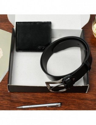 Zestaw męski skórzany premium Beltimore portfel pasek klasyczny U32 - zdjęcie 4