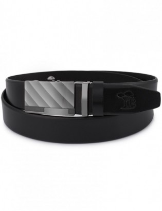 BELTIMORE pasek męski skórzany klamra automat czarny A19 - zdjęcie 6