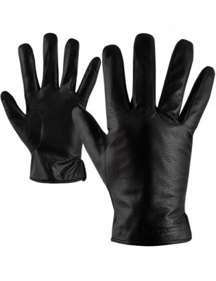 Zestaw męski skórzany portfel poziomy rękawiczki czarne Beltimore T87 - zdjęcie 4