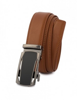 Pasek męski skórzany klamra automatyczna brązowy Beltimore A42 - zdjęcie 5