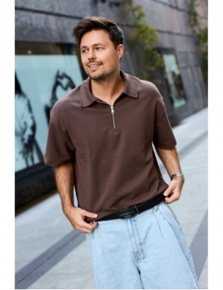 Pasek męski skórzany klamra automatyczna czarny Beltimore A43 - zdjęcie 2