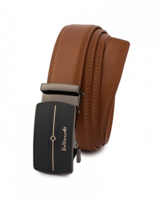 Pasek męski skórzany klamra automatyczna brązowy Beltimore A43 - zdjęcie 7