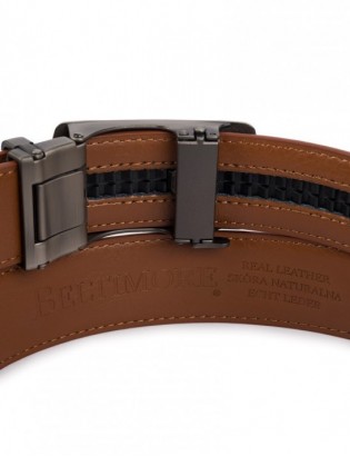 Pasek męski skórzany klamra automatyczna brązowy Beltimore A51 - zdjęcie 7
