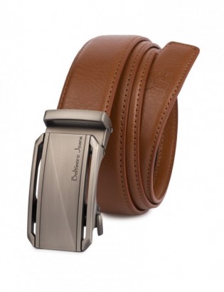 Pasek męski skórzany klamra automatyczna brązowy Beltimore A51 - zdjęcie 8