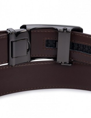 Pasek męski skórzany do spodni casual garnituru automat brązowy Beltimore A40 - zdjęcie 10