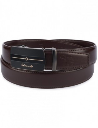 Pasek męski skórzany klamra automatyczna ciemno brązowy Beltimore A43 - zdjęcie 8