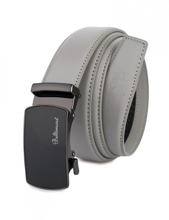 Pasek męski skórzany klamra automatyczna brązowy Beltimore A47