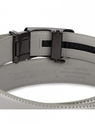 Pasek męski skórzany klamra automatyczna brązowy Beltimore A47 - zdjęcie 2