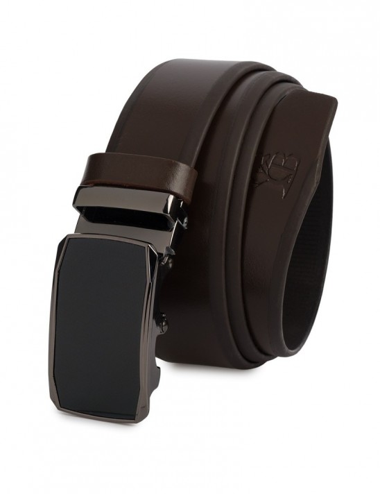 Pasek męski skórzany klamra automat czekoladowy Beltimore A22