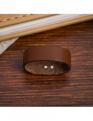 Klasyczna brązowa Szlufka do PASKA 3,5 cm ze skóry skórzana uniwersalna - zdjęcie 2