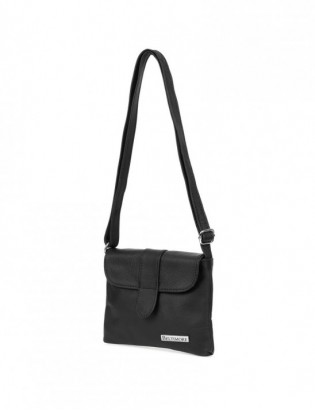 Czarna mała skórzana torebeczka damska torebka listonoszka Beltimore H30 - zdjęcie 3