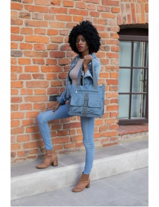 Szara damska torebka Beltimore lekka duża A4 J31 - zdjęcie 8