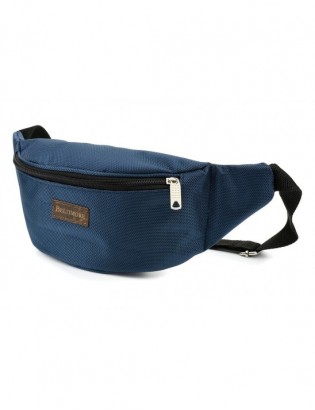 Granatowa nerka saszetka na biodro duża lakostka BELTIMORE P78 - zdjęcie 1