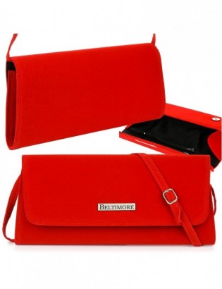 Czerwona Damska Torebka Kopertówka wieczorowa Beltimore W65 - zdjęcie 1