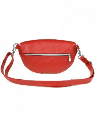 Czerwona torebka saszetka kangurka nerka skórzana Beltimore F44 - zdjęcie 4