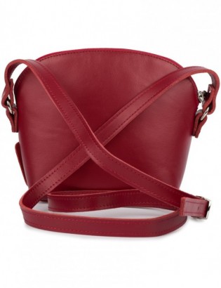 Czerwona mała damska torebka skórzana pasek Beltimore N22 - zdjęcie 4