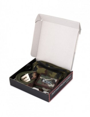 Zestaw męski portfel pasek saszetka moro Beltimore U97 - zdjęcie 1