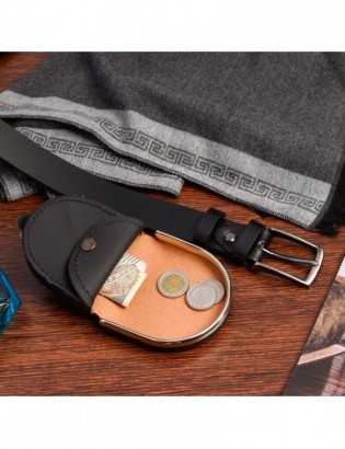 Zestaw męski skórzany Beltimore portfel szalik pasek U87 - zdjęcie 6