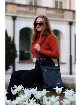 Beltimore duża damska torebka skórzana A4 pojemna oliwkowa 974 - zdjęcie 3