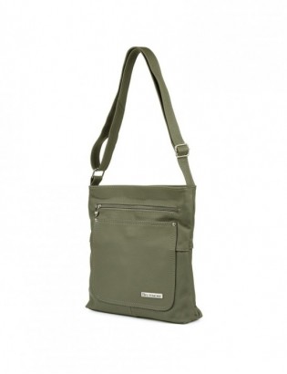 Beltimore duża damska torebka skórzana A4 pojemna oliwkowa 974 - zdjęcie 4