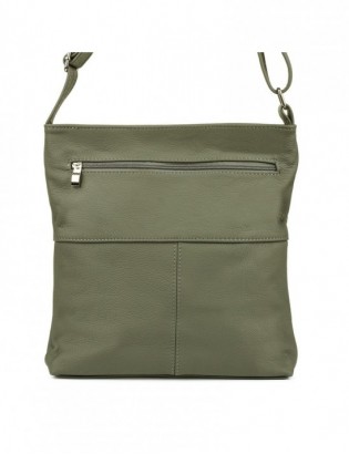 Beltimore duża damska torebka skórzana A4 pojemna oliwkowa 974 - zdjęcie 5