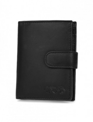 Zestaw męski skórzany portfel pionowy rękawiczki czarne Beltimore T82 - zdjęcie 6