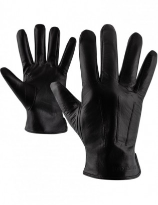 Zestaw męski skórzany portfel pionowy rękawiczki czarne Beltimore T82 - zdjęcie 10