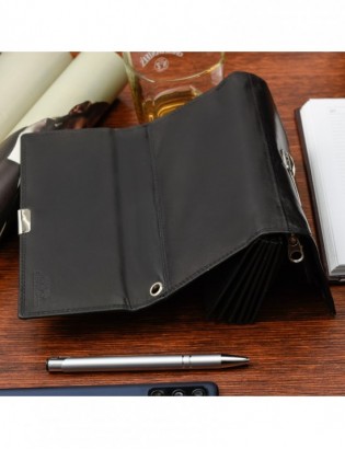 Portfel skórzany duży camelowy kelnerski pojemny Beltimore D00 - zdjęcie 5