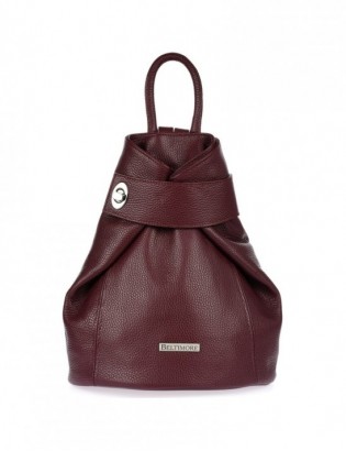 Burgundowy skórzany plecak damski elegancki z zapięciem Beltimore T54 - zdjęcie 7