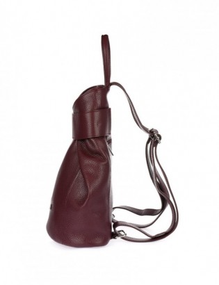 Burgundowy skórzany plecak damski elegancki z zapięciem Beltimore T54 - zdjęcie 8