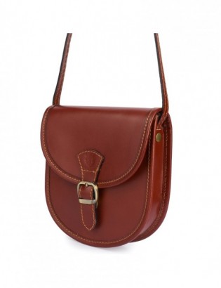 Koniakowa Beltimore Damska Skórzana Mała Torebka Listonoszka podkówka K68 - zdjęcie 1