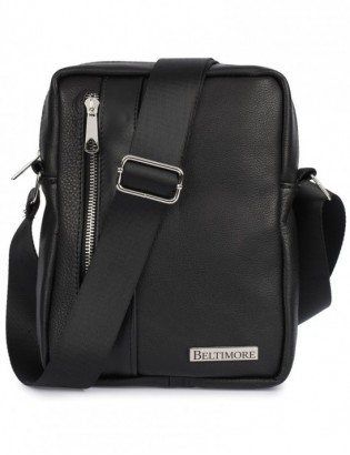 Czarna męska torba skórzana przez ramię Beltimore premium raportówka G17 - zdjęcie 1