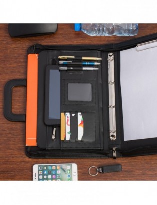 Biwuar neseser aktówka teczka organizer dla handlowca stylowa czarna Beltimore I67 - zdjęcie 3