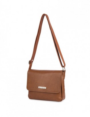 Skórzana Damska Torba listonoszka elegancka brązowa Beltimore L41 - zdjęcie 4