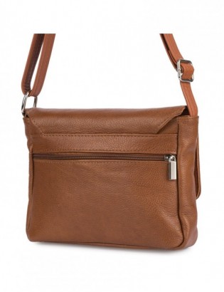 Skórzana Damska Torba listonoszka elegancka brązowa Beltimore L41 - zdjęcie 5