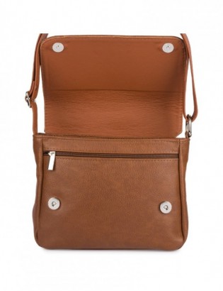 Skórzana Damska Torba listonoszka elegancka brązowa Beltimore L41 - zdjęcie 6