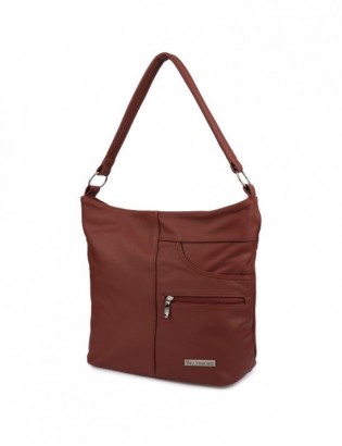 Torebka Skórzana listonoszka damska duża klasyczna Beltimore H08 - zdjęcie 1