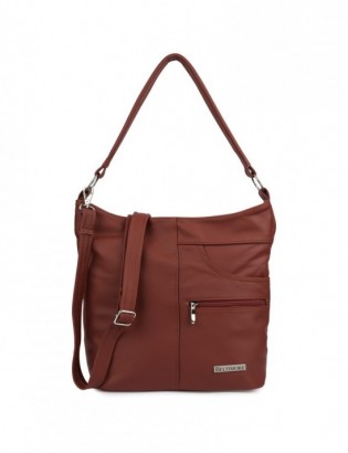 Torebka Skórzana listonoszka damska duża klasyczna Beltimore H08 - zdjęcie 3