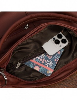 Torebka Skórzana listonoszka damska duża klasyczna Beltimore H08 - zdjęcie 4