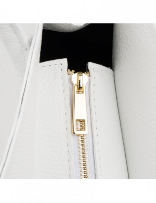 Torebka skórzana damska klasyczna pojemna A4 skóra włoska Beltimore biała W21 - zdjęcie 8