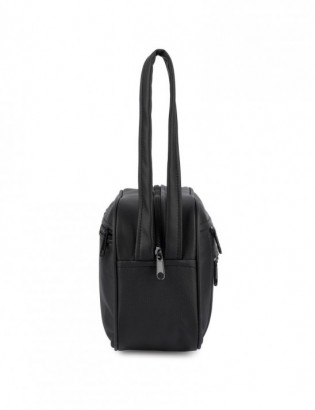 Kosmetyczna podróżna saszetka elegancka uniseks gładka czarna Beltimore R25 - zdjęcie 5