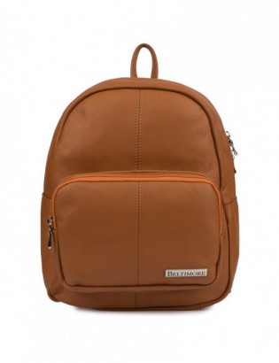 Plecak damski skórzany klasyczny duży skóra naturalna rudy Beltimore R33 - zdjęcie 1